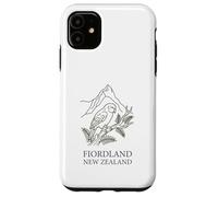 Fiordland New Zealand Kiwi Bird Mountain Retro Case for iPhone 11