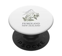 Fiordland New Zealand Kiwi Bird Mountain Retro PopSockets Adhesive PopGrip