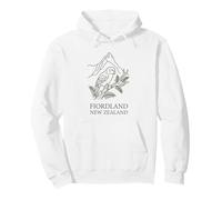 Fiordland New Zealand Kiwi Bird Mountain Retro Pullover Hoodie