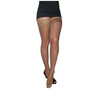 Fiore Eluxa, 20 denier hold-ups, peep toes, open toe. - Beige - S