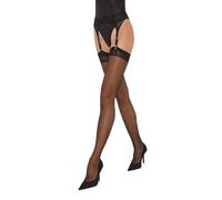 Fiore Extra Fine 20 Denier Stockings, Available in Black, White, Dark Beige or Nude - Black, XL