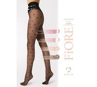 Fiore Heartbeat women's tights hearts along the entire length of leg 20 D Black