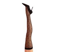 Fiore Love Booster 15 Denier Suspender Stockings S-XL Multicoloured Nylon, black, M