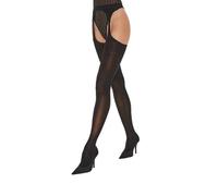 Fiore Luxury 60 Denier Suspender Tights - Black - L