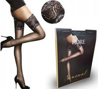 Fiore Women's Sandrine/ Sensual Hold up Stockings, Black, S UK