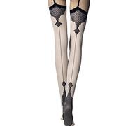 Fiore Vanity Stockings with 40den Sewing Pattern for Garter Belt, linen, S