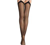 Fiore Women's 20 DEN Suspender Stockings - black - 4