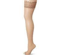 Fiore Women's Eluxa/Golden Line Classic Hold-up Stockings, 20 DEN, Brown (Light Natural), Large (Size: 4)