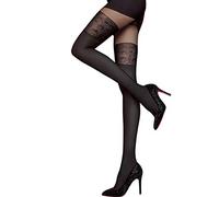 Fiore Women's Pantyhose Noira / Golden Line Classic Tights, 60 Den, Black (Black 001), Large