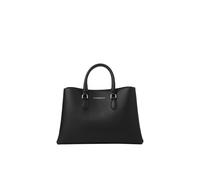 Fiorelli Women's Emery Large Satchel Bag, Stylish Handbag with Grab Handles & Crossbody Strap, Black Faux Leather