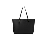 Fiorelli Women's Tote Bag Etta Buckle - Faux Leather, Large Capacity, Detachable Pouch - True Black