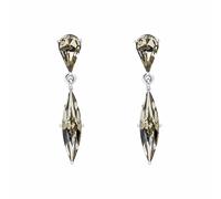 Fiorelli Silver Black Diamond Earrings - Sterling Silver / Platinum Plated / Crystal