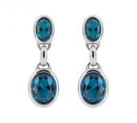 Fiorelli Silver Crystal Double Drop Earrings E6225T - Elegant - Sterling Silver / Platinum Plated