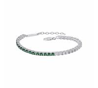 Fiorelli Silver Green Cubic Zirconia Bracelet B5541 - - Sterling Silver / Platinum Plated / Zirconia