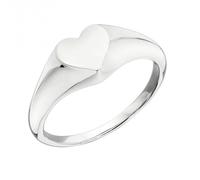 Fiorelli Silver Heart Signet Ring R3797 - Exclusive Design | - Size 58 - Sterling Silver