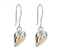 Fiorelli Silver Heart Yellow Gold Plating Earrings E6231 - - Sterling Silver / Platinum Plated / Gold Plated
