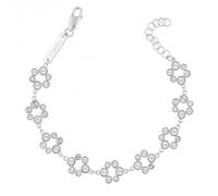 Fiorelli Silver Platinum Bracelet B5448C - Modern Style | Acotis - Sterling Silver / Platinum / Stone