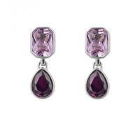 Fiorelli Silver Platinum Earrings E6359M - Signature Edition | - Sterling Silver / Platinum / Stone