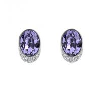 Fiorelli Silver Platinum Earrings E6379M - Timeless Design | - Sterling Silver / Platinum / Stone