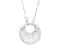 Fiorelli Silver Platinum Necklace N4571W - Signature Edition | - Sterling Silver / Platinum / Stone