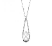 Fiorelli Silver Teardrop Shell Pearls Pendant P5191W - Classic - Sterling Silver / Platinum Plated