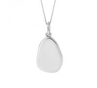 Fiorelli Silver Textured Edge Pendant P5258 - Classic Look | - Sterling Silver / Platinum Plated
