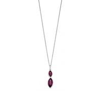 Fiorelli Silver Twist Navette Crystal Pendant P4799M - Refined - Sterling Silver / Rhodium Plated