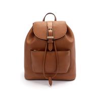 Fiorelli Women's Etta Buckle Backpack, Stylish Drawstring Closure Rucksack with Statement Buckle Detail, Faux Leather, Black