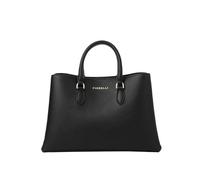 Fiorelli Women's Emery Large Satchel Bag, Stylish Handbag with Grab Handles & Crossbody Strap, Black Faux Leather