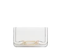 Fiorelli Women's Emilia Hardware Clutch, Stylish Handbag with Crossbody Strap, Evening Bag, White Faux Leather
