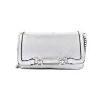 Fiorelli Women's Emilia Hardware Clutch, Stylish Handbag with Crossbody Strap, Small Evening Bag, Faux Leather, Silver