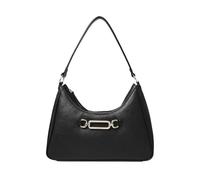 Fiorelli Women's Emilia Hardware Shoulder Bag, Stylish Handbag with Chain Link Detail, Black Faux Leather