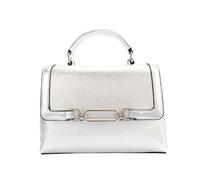 Fiorelli Women's Emilia Hardware Top Handle Bag, Stylish & Classic Design, Grab Handbag with Crossbody Strap, Faux Leather, Silver