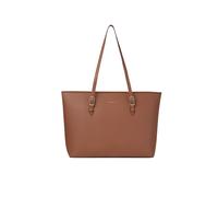 Fiorelli Women's Etta Buckle Tote Bag, Stylish Large Capacity Shoulder Handbag with Internal Pocket & Detachable Pouch, Tan Faux Leather