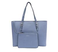 Fiorelli Women's Etta Buckle Tote Bag, Stylish Large Capacity Shoulder Handbag with Internal Pocket & Detachable Pouch, Faux Leather, Conflour Blue