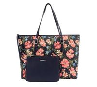 Fiorelli Women's Etta Buckle Tote Bag, Stylish Large Capacity Shoulder Handbag with Internal Pocket & Detachable Pouch, Faux Leather, Midnight Floral