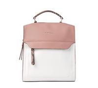 Fiorelli Women's Isla Small Backpack, Stylish Backpack with Adjustable Straps & Pockets, Faux Leather, Snake, White & Caramel Print