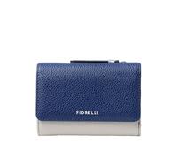 Fiorelli Women's Rae Trifold Purse, Small Wallet, 8 Card Slots, Zip Compartment, Premium Faux Leather, Light Stone & Nautical Blue