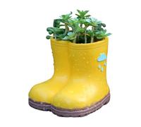 Fioriera A Forma Di Stivale Da Pioggia - Vaso Decorativo Giallo Per Piante Grasse E Fiori | Contenitore Creativo Per Disposizione Piante, Decorazione Casa Giardino