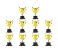 Fiorky 10 Pcs Mini Trophies Bulk for Kids, Gold Award Trophy Cups Plastic Gold Small Trophy Cups Golden Award Trophy Cup for Rewards Props Sports Competitions for forty Favors Bag Fillers