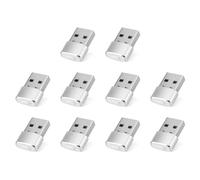 Fiorky 10pcs Mouse Jiggler Undetectable USB Mouse Mover with Switch Button, Mini Mouse Jiggler Plug and Play Keeps Awake Indicator Light for Laptop Desktop Keep Computer Awake