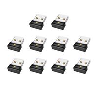 Fiorky 10pcs USB Mouse Mover with Switch Button, Mini Mouse Jiggler Undetectable Automatic Keeps Awake Indicator Light for Laptop Desktop