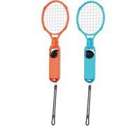 Fiorky 1set For NS2 Joy-Con Game Tennis Racket with Safety Rope Lightweight Handle Holder Full Button Control Ergonomic Grip Racquet Compatible with Sports Games