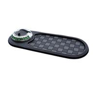 Fiorky 2 in 1 Dashboard Mat Phone Mount with Number Plate Sunglass Holder (Grey Silver)