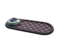 Fiorky 2 in 1 Dashboard Mat Phone Mount with Number Plate Sunglass Holder(Silver Brown)