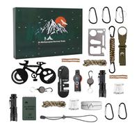 Fiorky 2024 Men Survival Kit Christmas Advent Calendar, 24 Days Christmas Countdown Calendar Tool Advent Calendar for Adults Teenagers