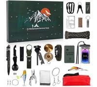 Fiorky 2024 Men Survival Kit Christmas Advent Calendar, 24 Days Christmas Countdown Calendar Tool for Adults Teenagers