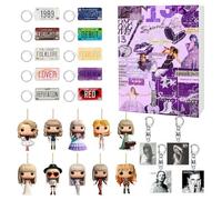 Fiorky 2024 Taylor Advent Calendar Ornaments for Music Lovers, 24 Days Christmas Advent Countdown Calendar 2D Acrylic Hanging Pendant Gift for Fans,Girls and Friends