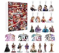 Fiorky 2024 Taylor Christmas Advent Calendar, Music Lover Christmas Advent Calendar Gift Kit, 24 Days Christmas Countdown Calendar Hanging Ornaments for Fans,Girls and Friends