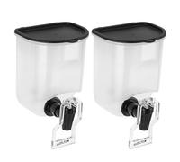 Fiorky 2pcs wall-mounted shampoo, conditioner,and body wash dispenser Mouthwash Dispenser for Bathroom Clear Wall Mounted Liquid Toothpaste Breath Container Refillable Mouth Wash Container